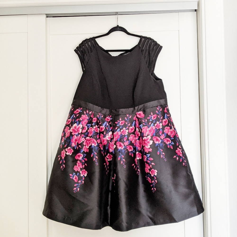 Fit and Flare Floral Dress with Pockets